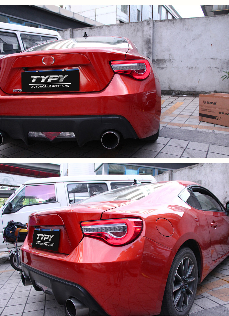 适用于丰田gt86尾灯总成斯巴鲁brz改装led行车灯刹车灯流光转向灯