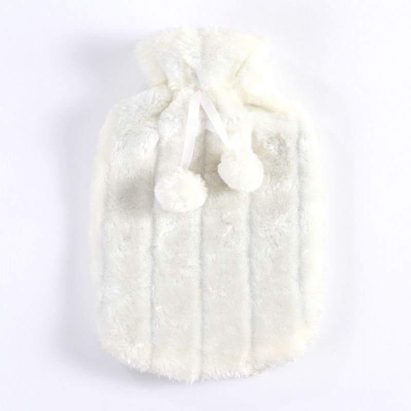 New Rubber Hot Water Bag PVC Hot Water Bag Plush Cloth Cover Imitation Rabbit Fur Cloth Cover Hand Warmer Hot Water Bag