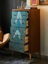 HF2X美式五斗柜实木抽屉式卧室储物收纳柜子客厅欧式装饰轻奢斗柜