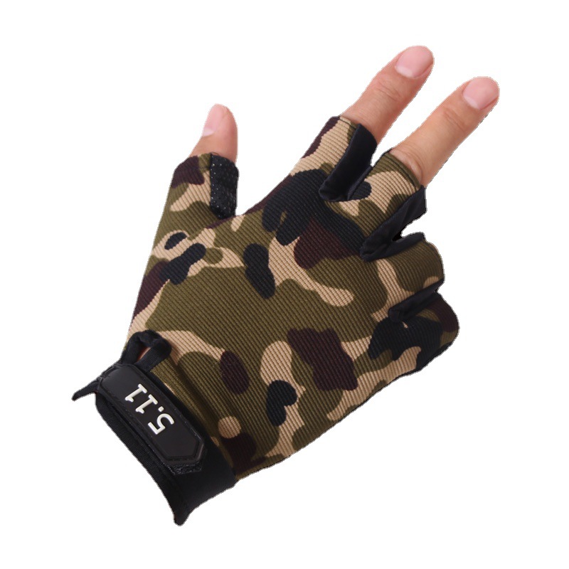 Tactical Gloves Half Finger Adult Protective Sports Cycling Gloves Outdoor Climbing Training Fitness Gloves Children's Thin