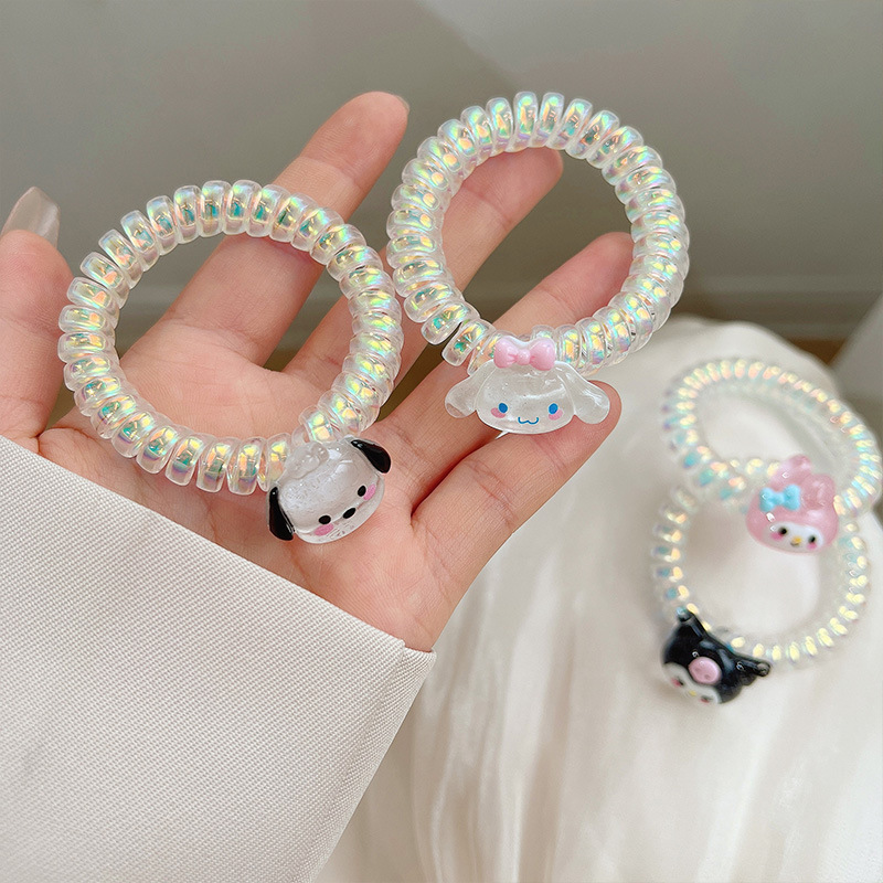 Cartoon Cinnamoroll Babycinnamoroll Clow M Phone Line Hair Ring Girlfriends' Gift Headband Bracelet Dual-Use Female Cute Girl Heart Hair Accessories