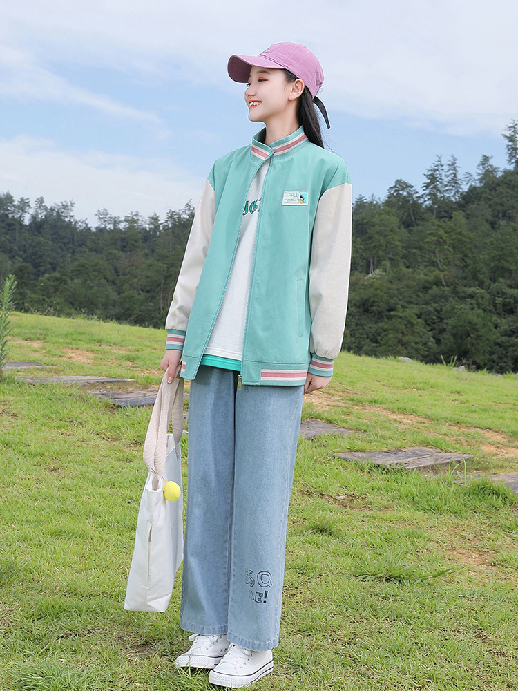 初中女生秋装时尚套装新款少女休闲运动服高中学生春秋两件套