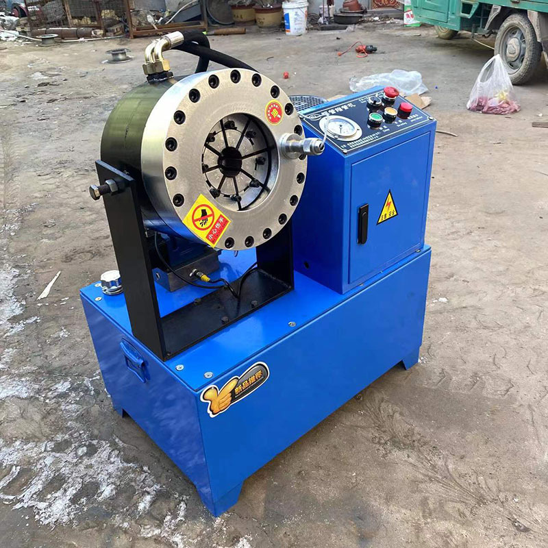 钢管缩管机建筑脚手架小型自动液压油管胶管扣压机大棚锁管缩口机
