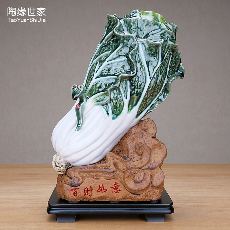 品牌佛山石湾陶瓷工艺品摆件批发假山园林造景大假山装饰单层六角亭0