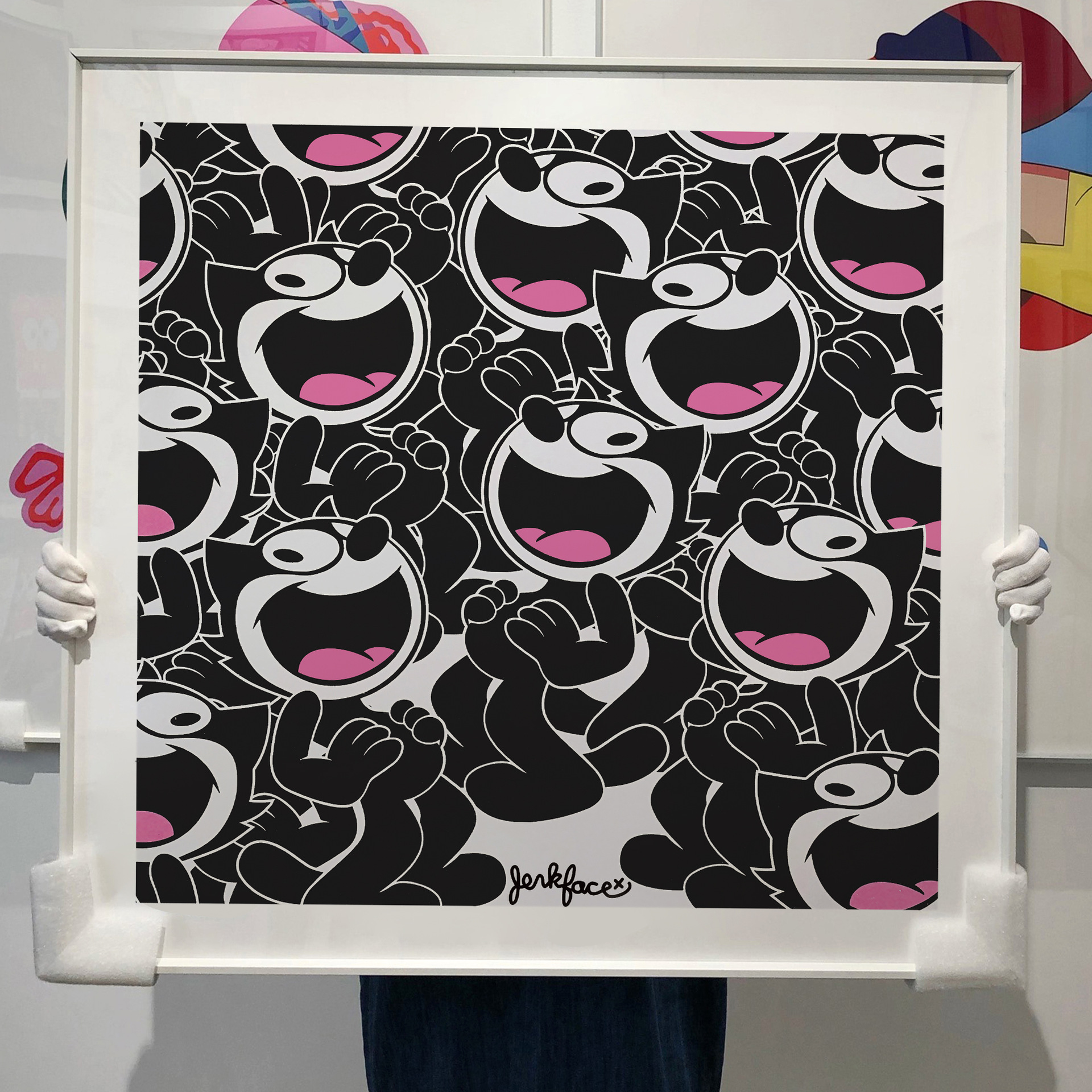 jerkface菲利克斯猫版画felixthecat菲力猫重影装饰画儿童房挂画