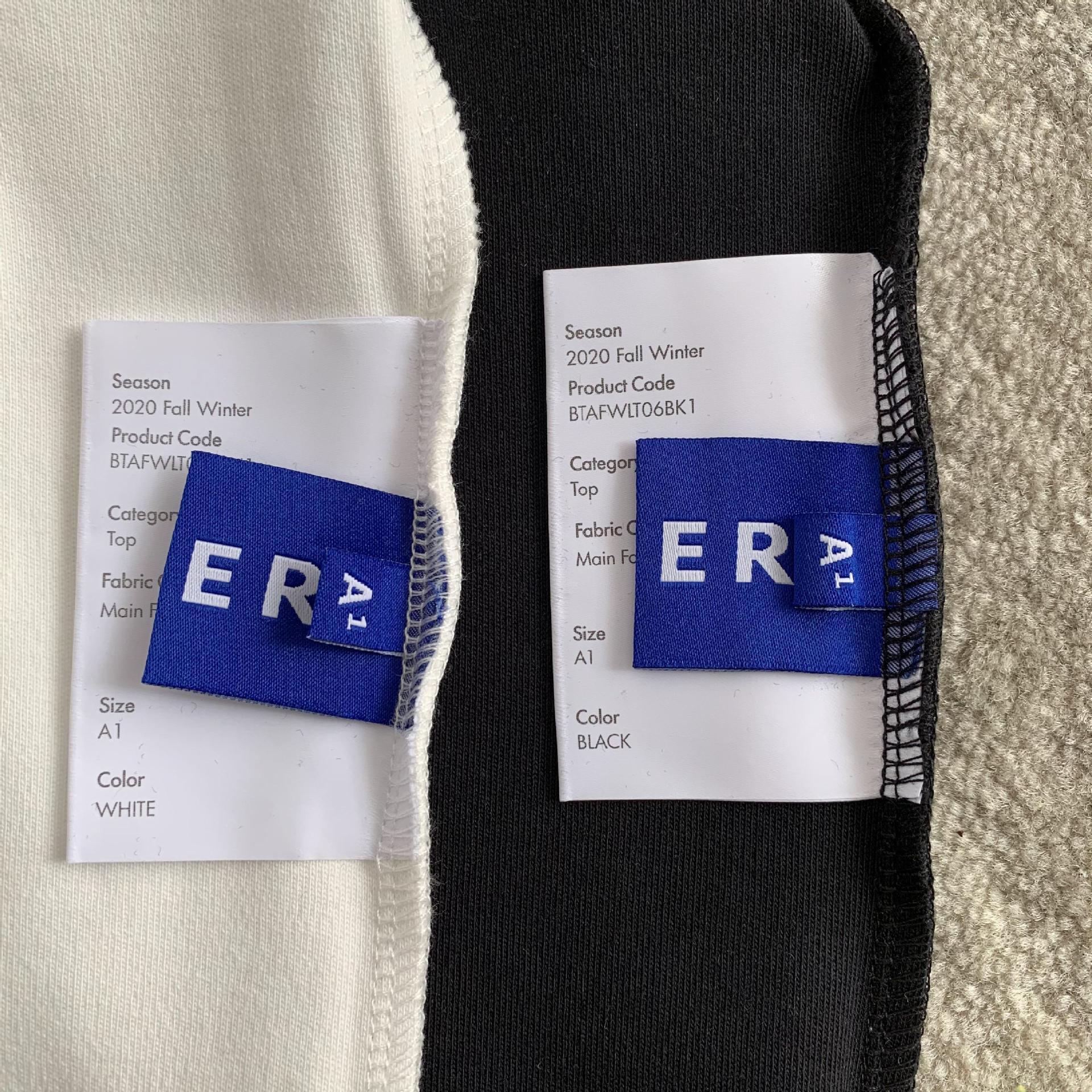 ader蓝色涂鸦花朵印花长袖t恤21adre周雨彤同款男女情侣打底衫