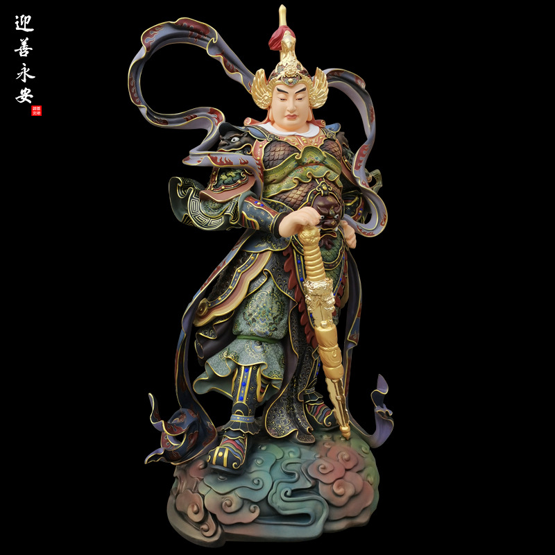 韦陀菩萨玻璃钢 生漆脱胎佛像韦驮护法寺庙佛堂供奉摆件 迎善永安