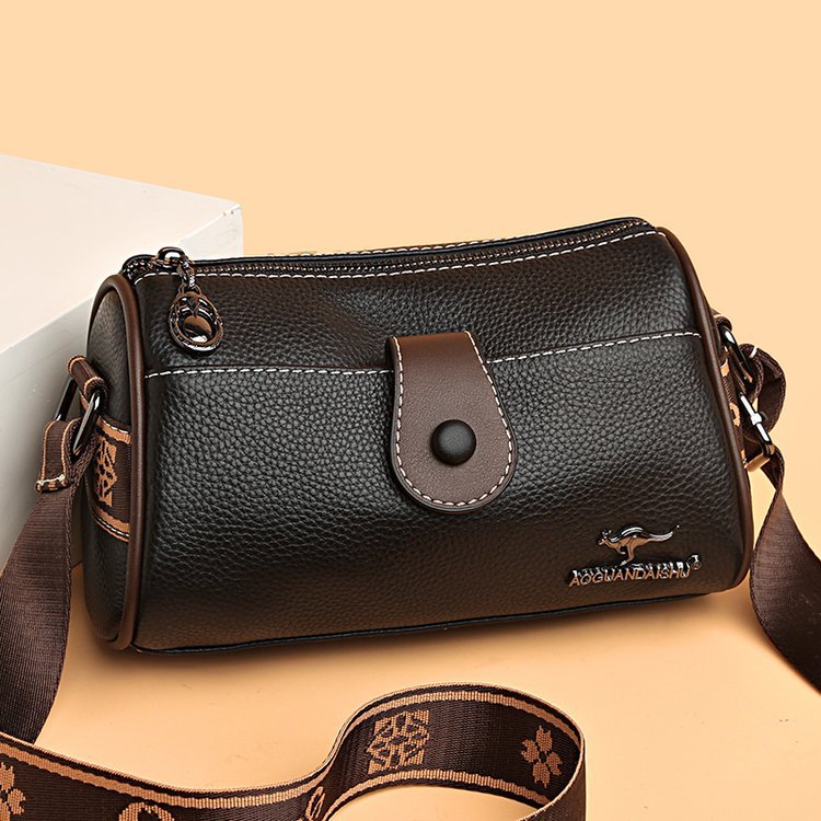 Fall 2022 New Fashion Shoulder Messenger Bag Women's First Layer Cowhide Pillow Bag Fashion All-Matching Cross-Border Foreign Trade