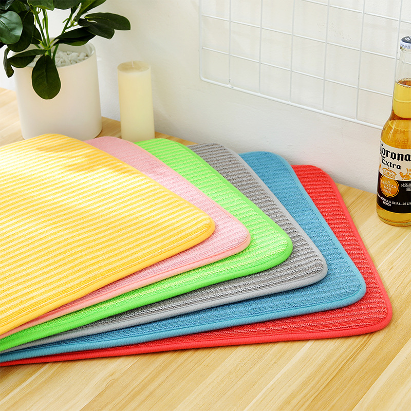 Cross-Border Microfiber Water-Absorbing Quick-Drying Kitchen Placemat Counter Tableware Water Draining Pad Table Insulation Insulation Ironing Pad