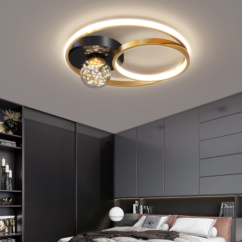 Ceiling Light LED Light Simple Modern Nordic Creative Personality round Room Light Cozy and Romantic Bedroom Study Lamp