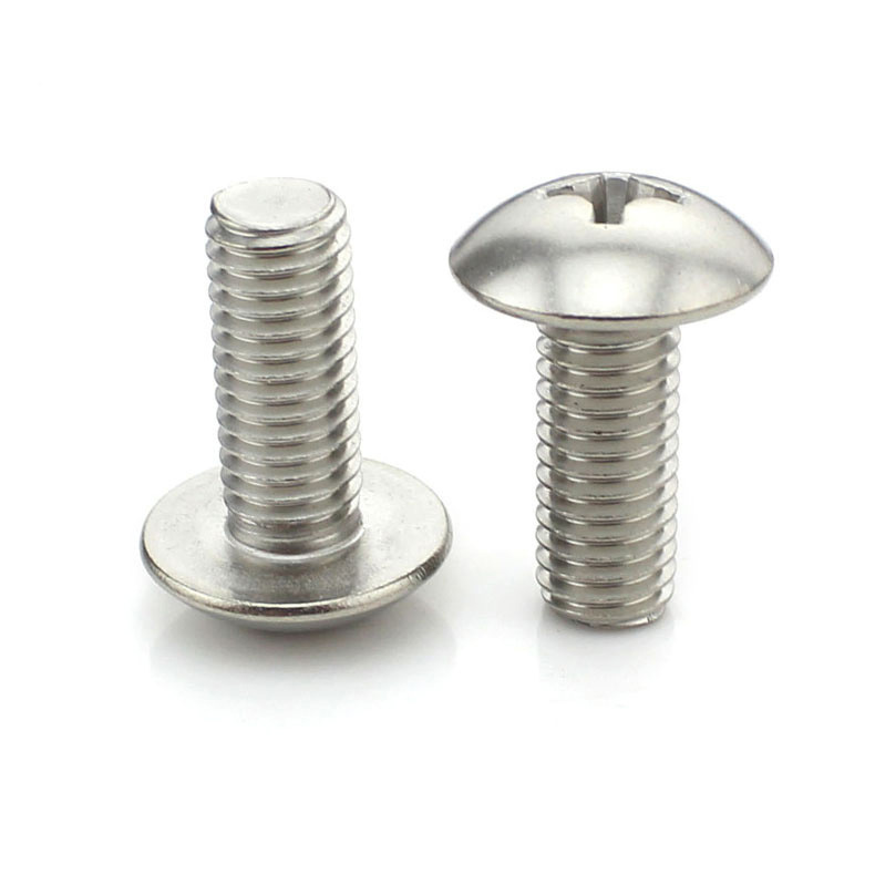 304不锈钢十字大扁头螺丝扁圆头机螺钉8m3m4m5*4x5x10x12x16x18mm