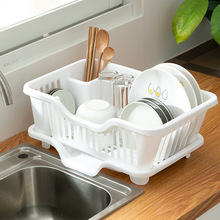 厨房家用碗碟收纳架小型碗柜碗盘盒滤水餐具篮架沥水架水槽置物架
