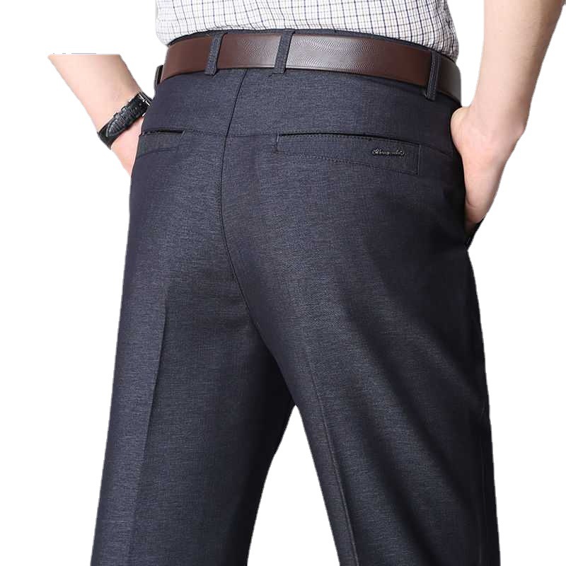 夏季中年男裤宽松直筒中老年男士舒适休闲裤夏薄款西裤爸爸裤子