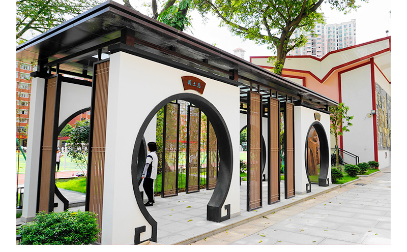 学校户外文化长廊小区广场亭子公园林景观不锈钢廊架设计安装制作