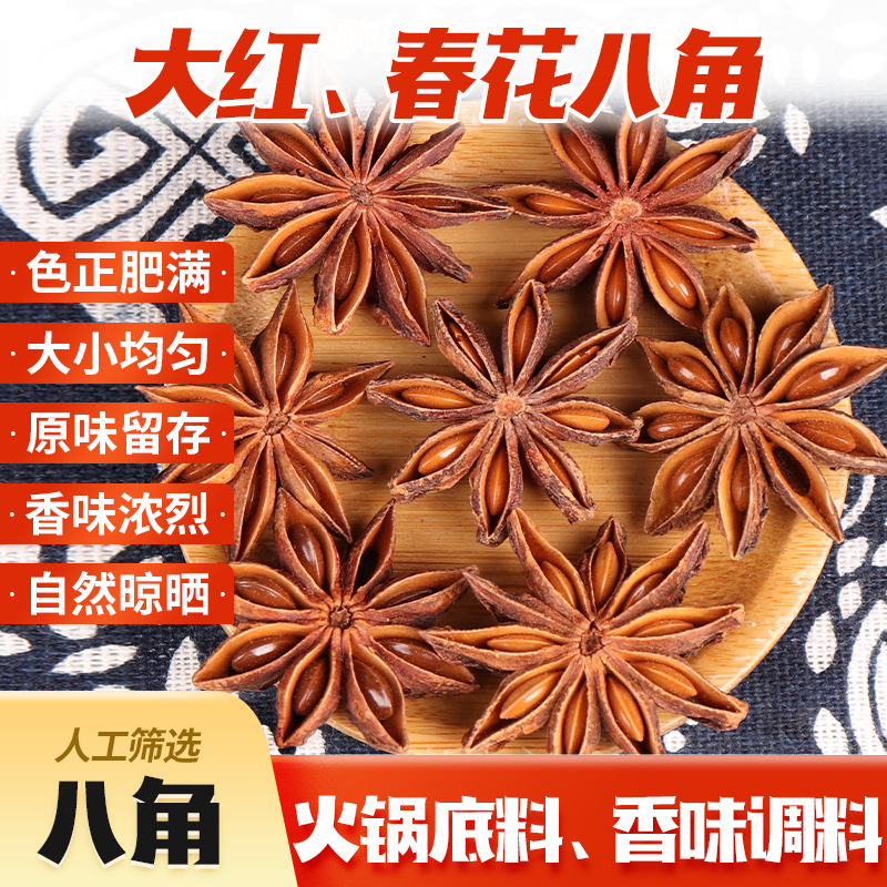 广西大红八角全干调料花椒桂皮香大茴香香辛卤料火锅底料香叶佐料