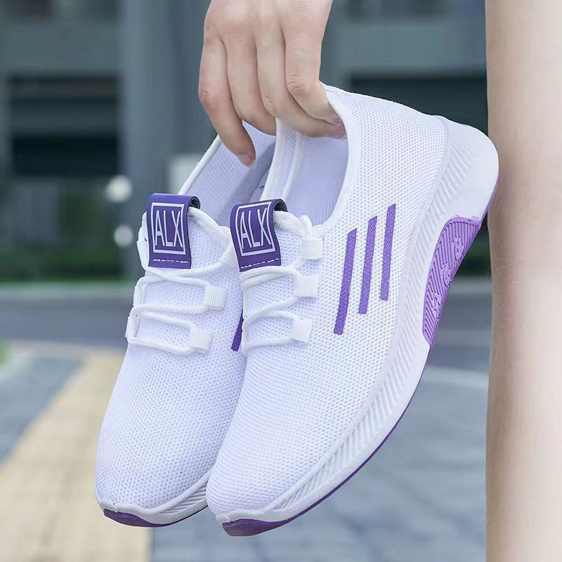 Factory Wholesale 2023 New Women's Casual Sneaker Walking Fashion Shoes Trendy All-Match Shallow Mouth Flat Cloth Shoes