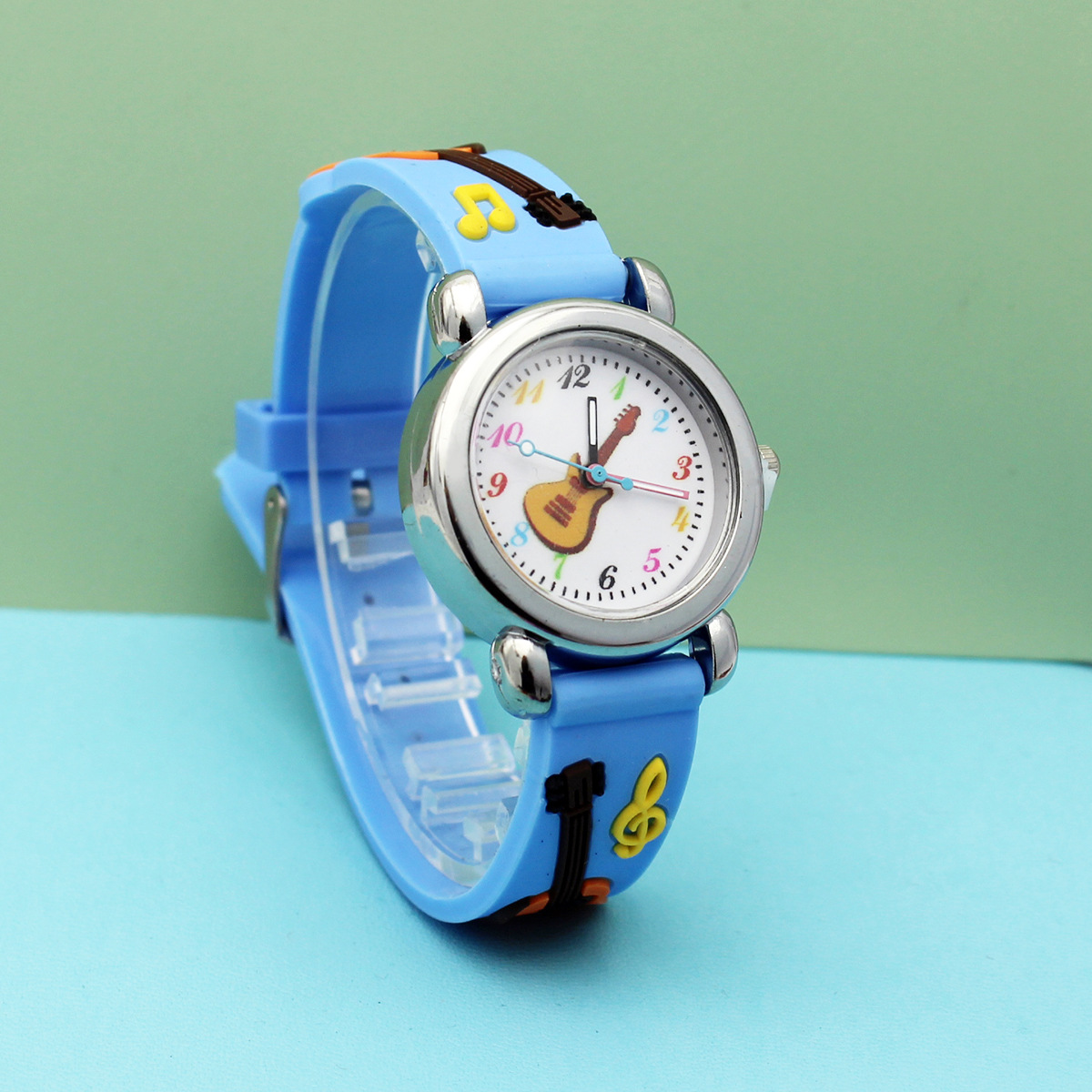 Guitar Girl Cute Children Primary School Student Watch Girls New Cartoon Watch