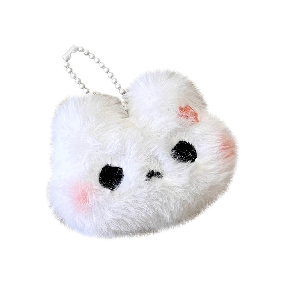 Cute Plush Sweetheart Bunny Little Bear Doll Pendant Student Bag Ornaments Accessories Girl Heart Super Cute Keychain