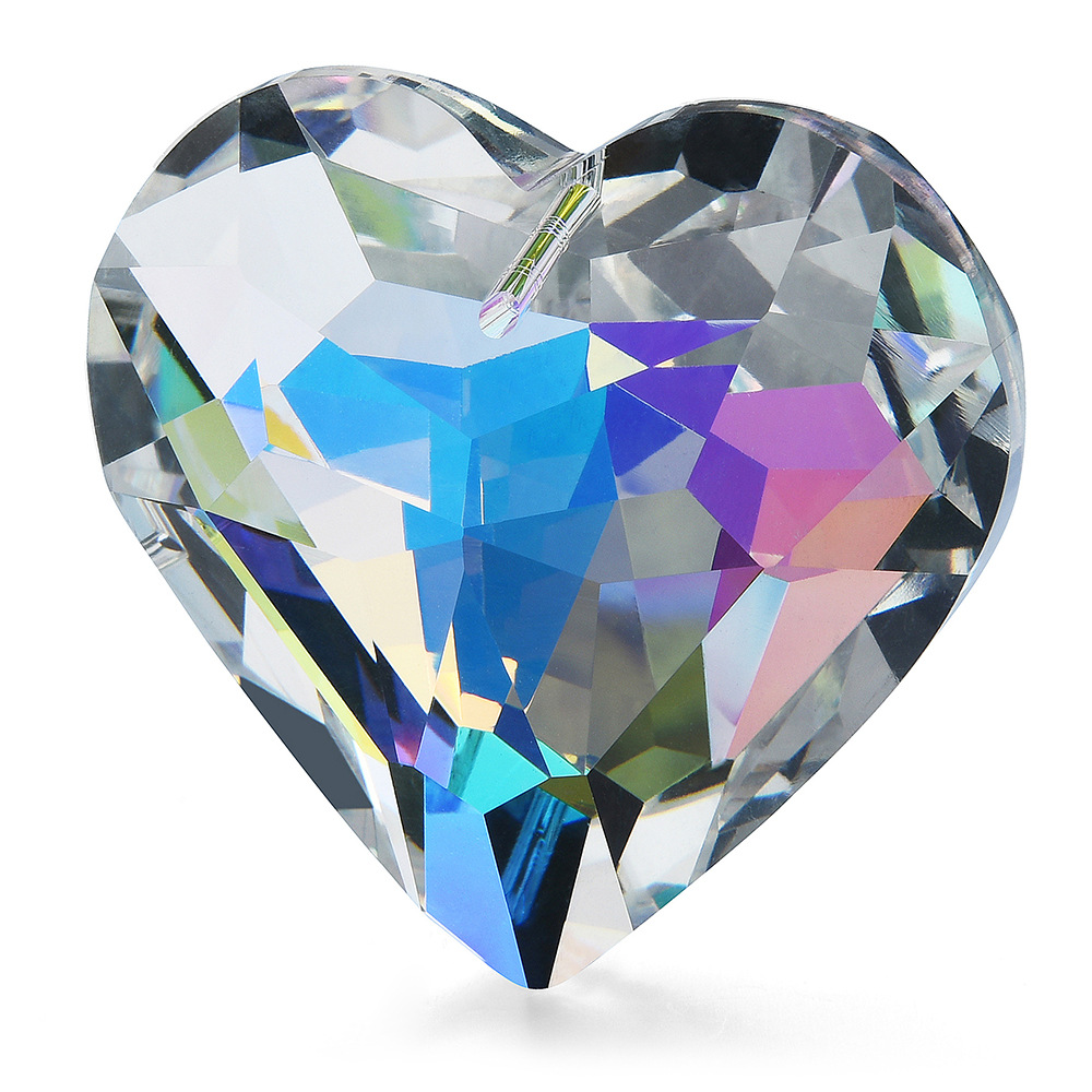 45mm桃心大吊坠 水晶玻璃吊坠diy灯饰婚礼婚庆水晶珠挂件配件材料