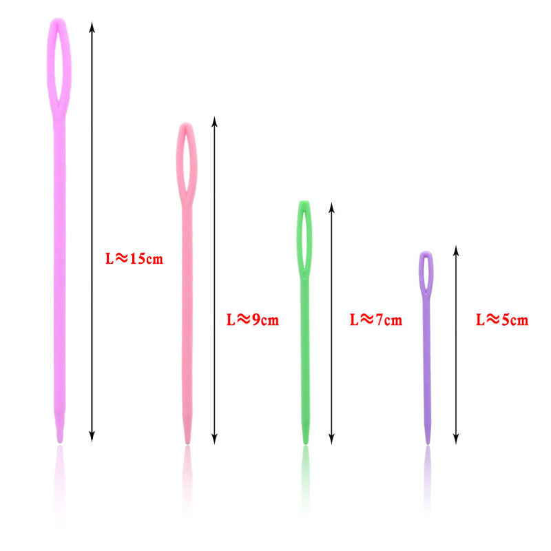 Abs Plastic Hand Sewing Needle Knitting Tool Plastic Sweater Needle Big Eye Embroidery Needle Diy Handmade Plastic Needle Wholesale