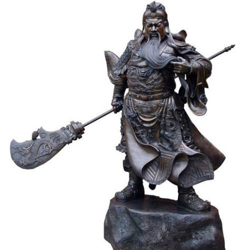 持刀关公铜雕寺院关公铜像寺院门前护法神像关二爷摆件供奉神