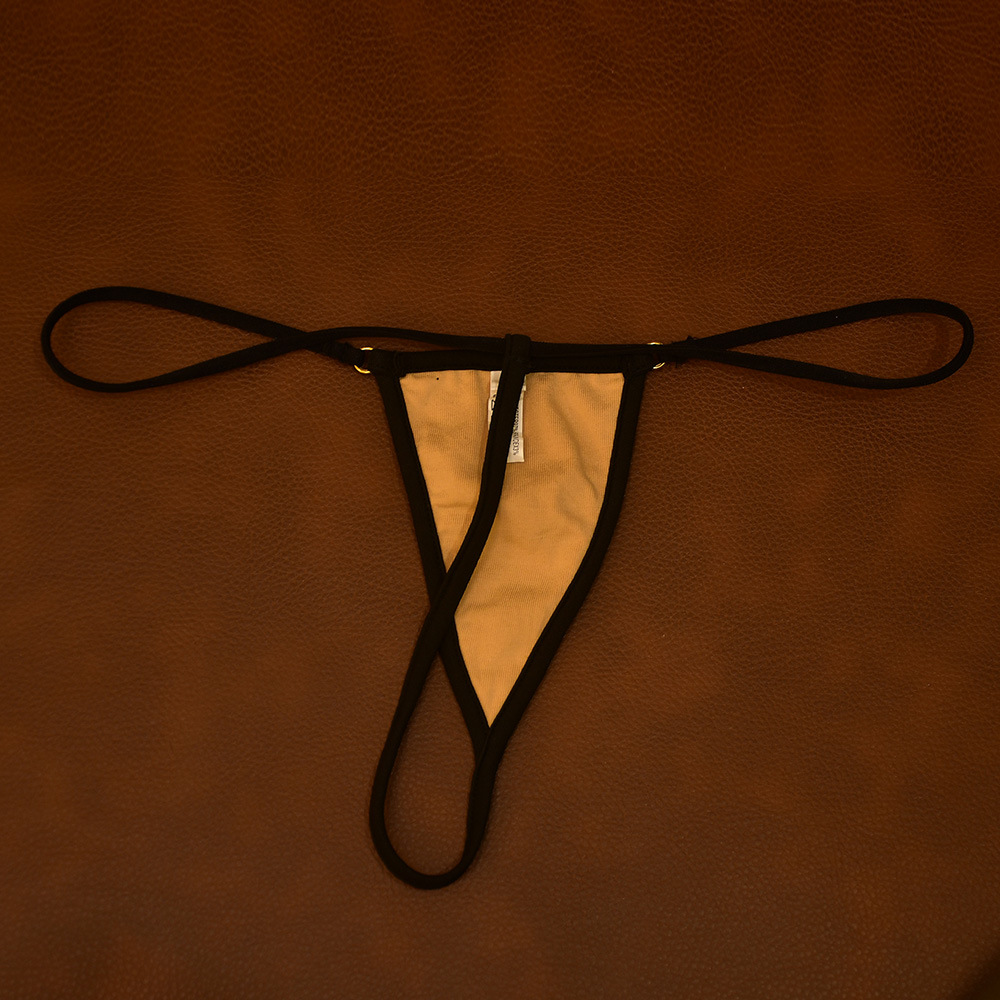 性感丁字裤女士低腰欧美情趣诱惑一根绳成人t字内裤蕾丝点点棉里