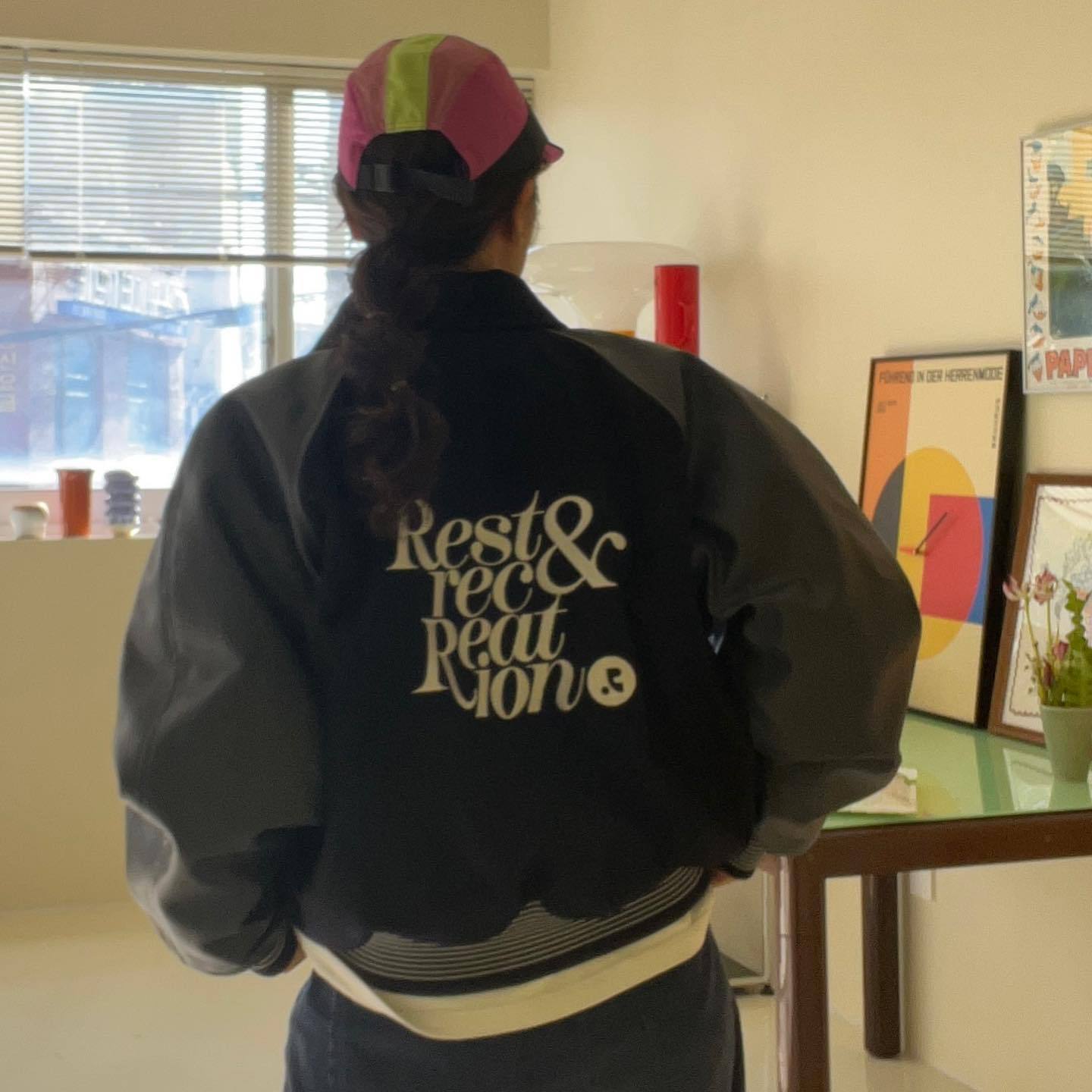 特价活动韩国小众金艺琳绘里男女同款宽松夹克棒球服棉外套