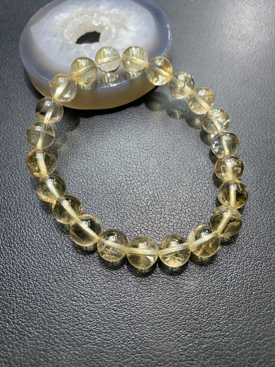 天然巴西带闪片黄水晶黄阿塞天然无加色9mm 手串手链-阿里巴巴