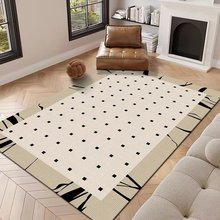 地毯客厅耐脏易打理北欧复古方格圈绒防滑地毯家用隔凉耐脏地毯