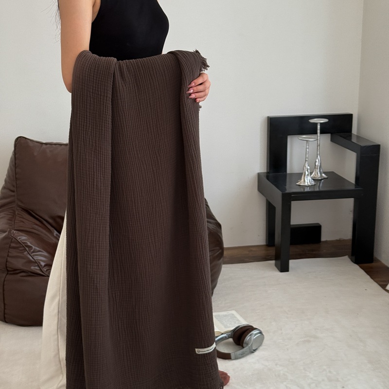 cotton four-piece yarn tassel cover blanket summer air conditioning duvet sofa blanket multi-purpose cotton shawl blanket air conditioning blanket