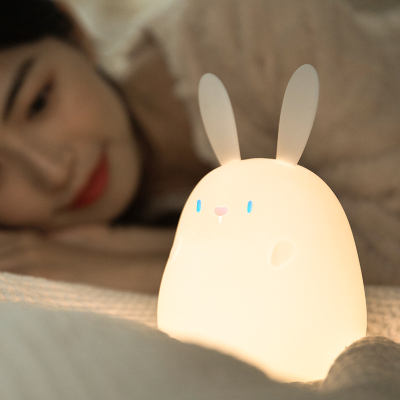 Mid-Autumn Festival Gift Rabbit Lamp Rabbit Several Silicone Night Lamp Night Light Usb Charging Ambience Light Led Timing Table Lamp