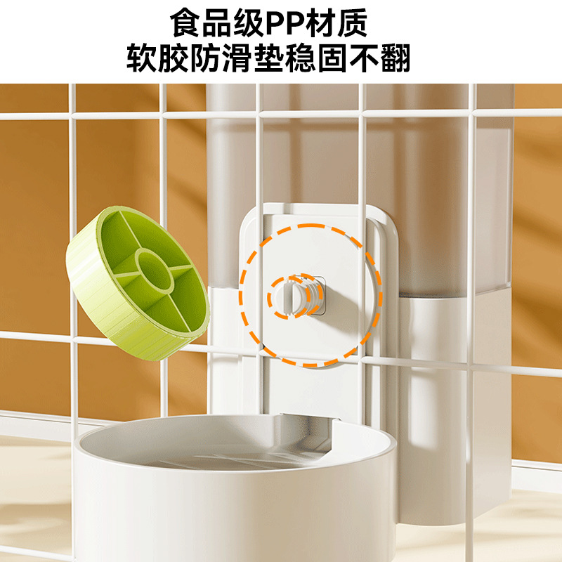 Amazon Hot Hanging Cage Automatic Pet Drinker Cat Bowl Feeding Basin Dog Kettle Large Capacity Grain Bucket