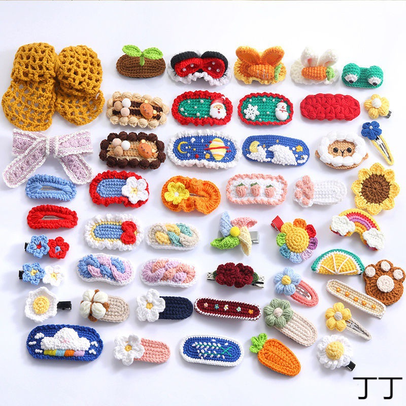 手工发夹钩织卡编织制作毛线钩针勾线活在家材料包兔子速卖通