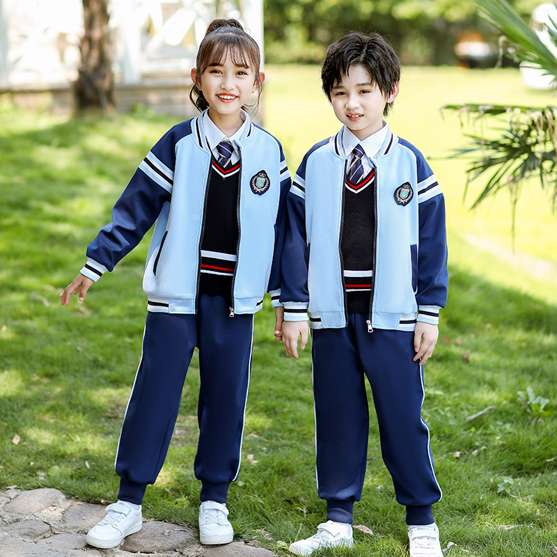 幼儿园园服春秋装英伦风儿童校服套装中小学生运动会班服绿色服