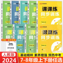 课课练同步训练初中七八年级上下册英语文数学生物理练习册人教版