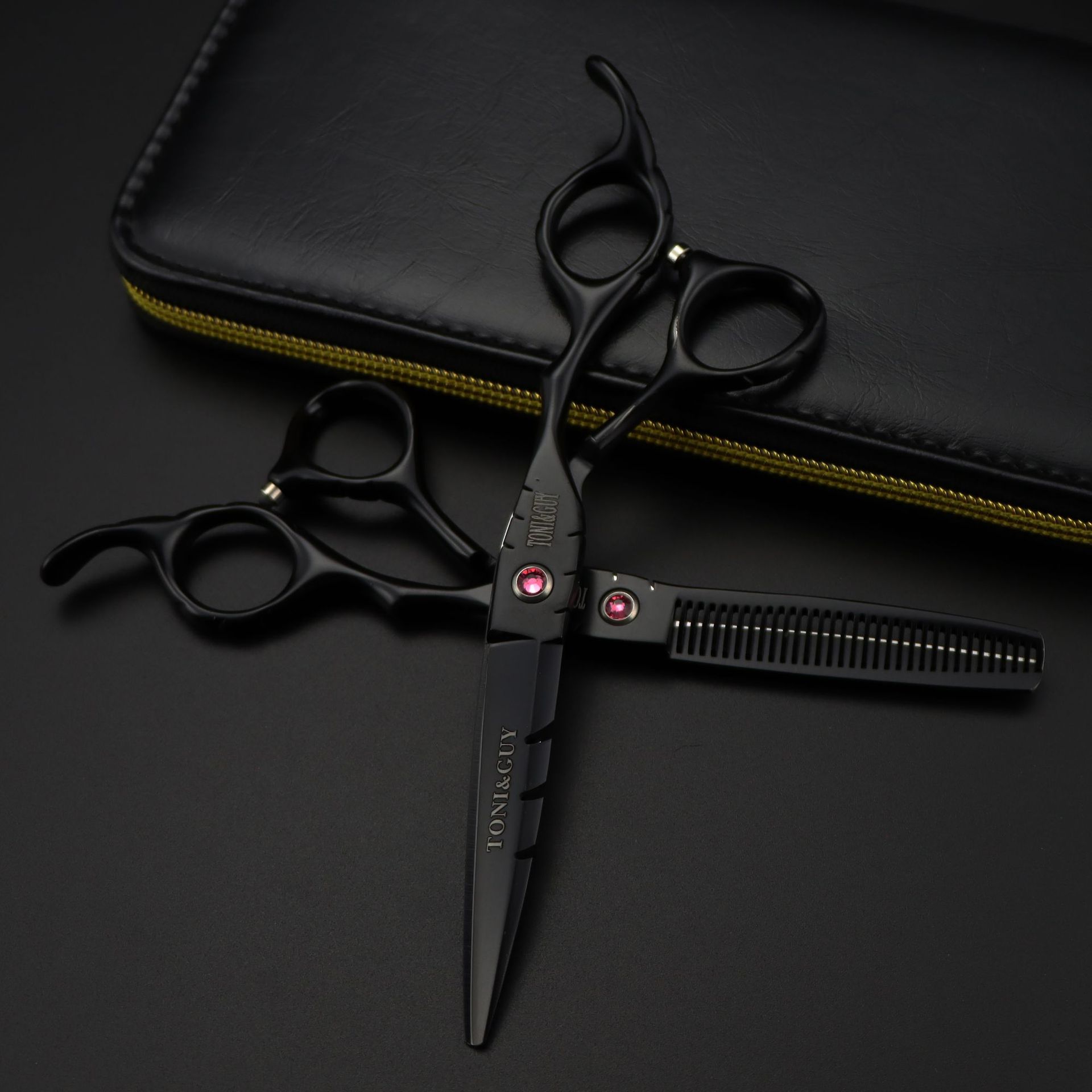 托尼盖 黑色烤漆 美发剪刀 理发剪 平剪 刘海剪 牙剪 打薄剪