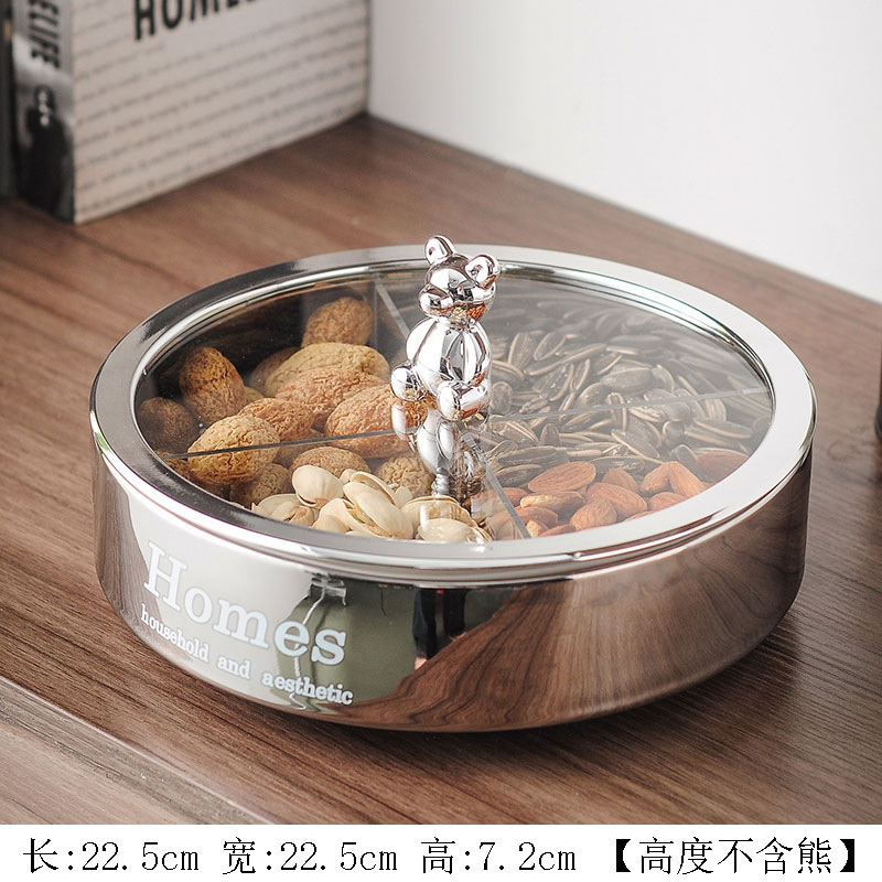 Rotating Fruit Plate Ins Living Room Home Coffee Table Storage Box Fruit Basket Light Luxury Display Snack Dried Fruit Plate Wholesale