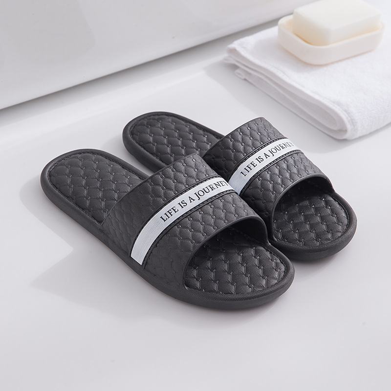 Home Slippers Women's Summer Indoor Non-Slip Silent Home Soft Bottom Couple Bathroom Bath Soft Bottom Men's Sandals