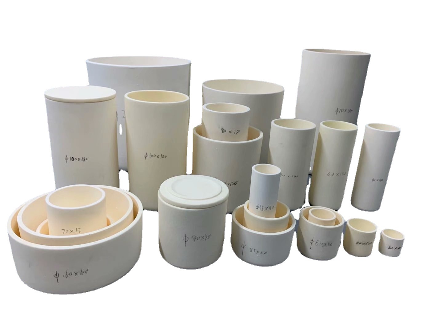 3%氧化铝刚玉耐火陶瓷坩埚圆柱形各种规格型号厂家直销