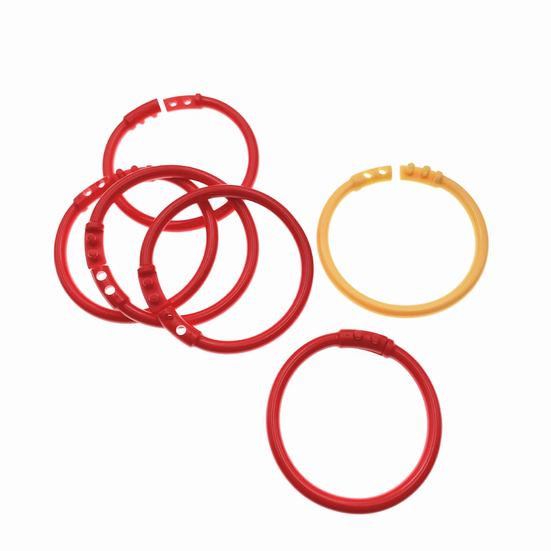 彩色开口圆环 塑料圈圈 童车挂件 公仔手提环 量杯套环可开口