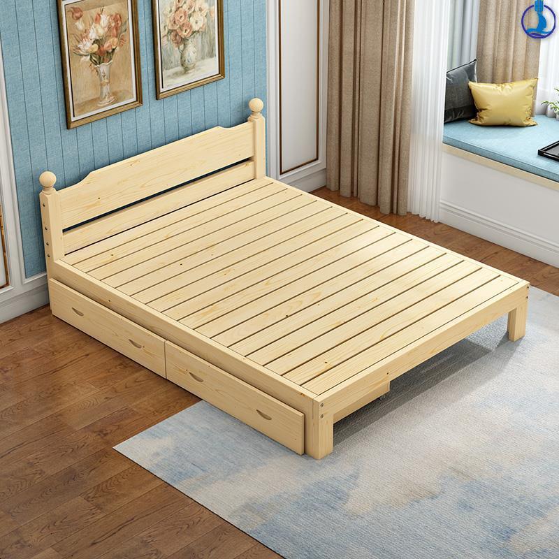 单人床一米八硬板床床双人床上双人床箱体床午休现代简实木床