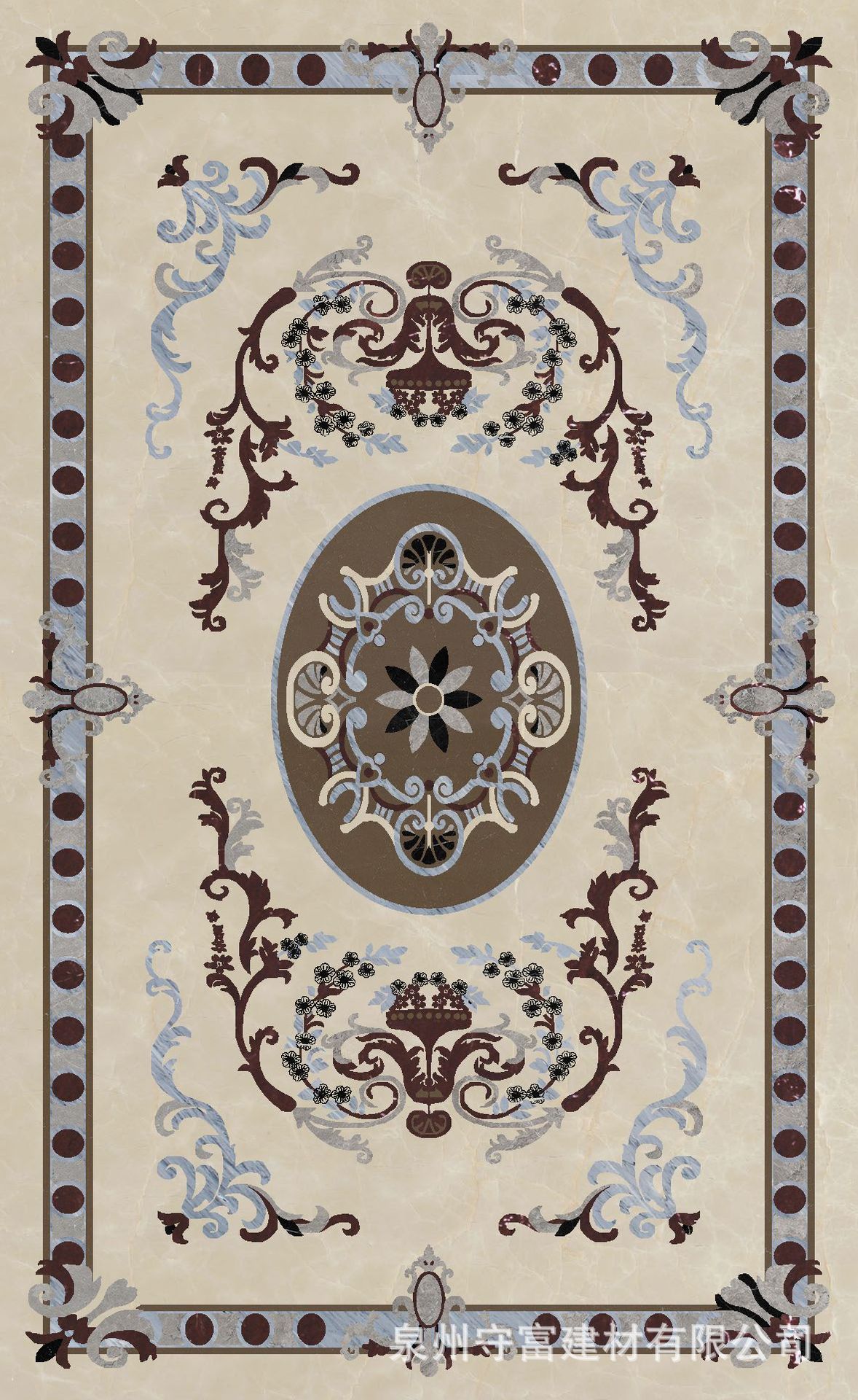 定制欧式水刀拼花大理石花岗岩别墅客厅餐厅玄关图案形状定制