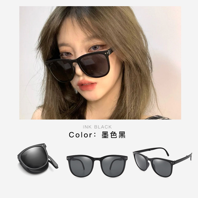 2022 New Folding Air Cushion Polarized Sunglasses Women's Fashion Easy Storage High Texture Driving Sunglasses UV Protection