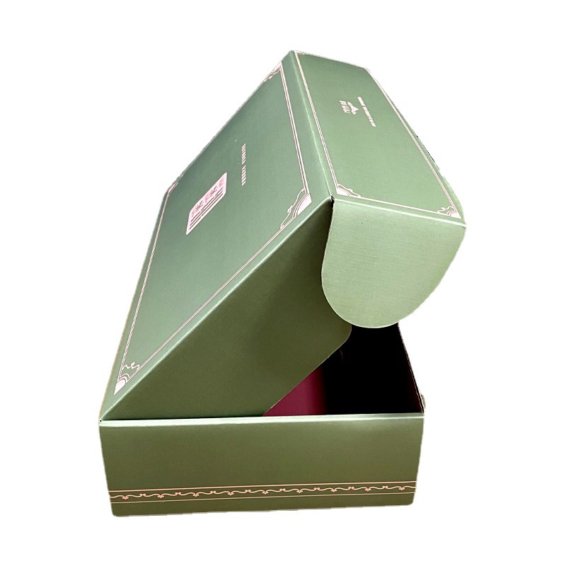 厂家新款彩色飞机盒定做 双面彩印文胸jk烫金纸盒 服装压纹包装盒