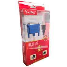 Y-HAO USB转25孔打印线 1.5米 USB TO 25Pin/36Pin printer cable