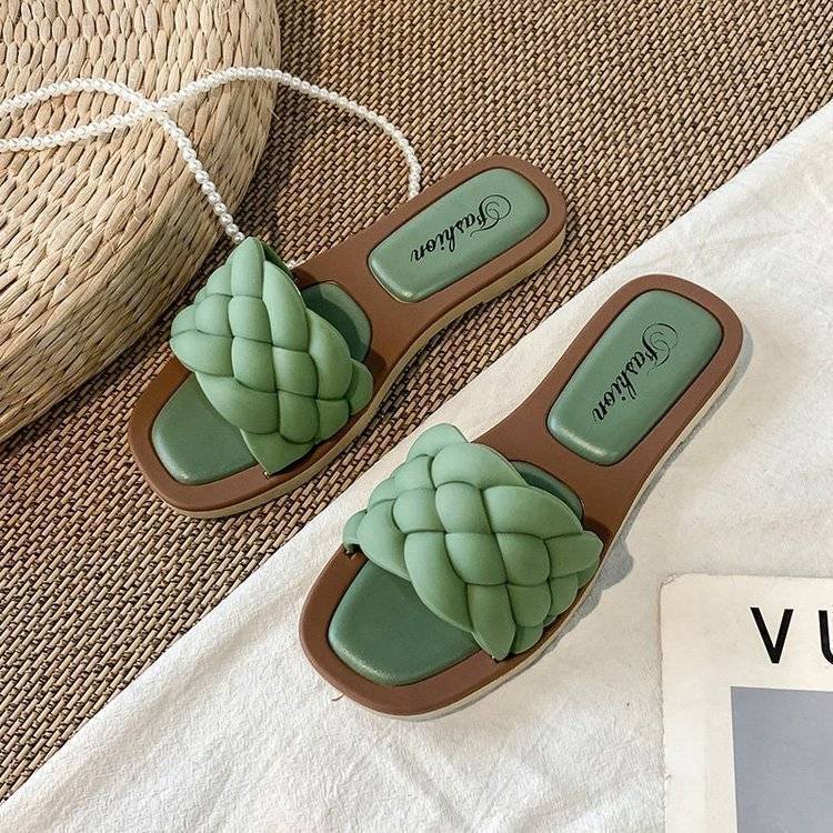 Summer Flat Slippers for Women Outdoor Non-Slip Fashion All-Match Women's Shoes Thick Bottom Beach Outdoor Sandals for Women Wholesale