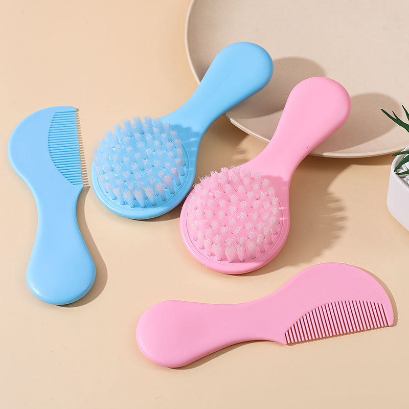 English Packaging Baby Nylon Comb Brush Set Bath Bath Bath Care Soft Hair Brush Baby Head Care Comb