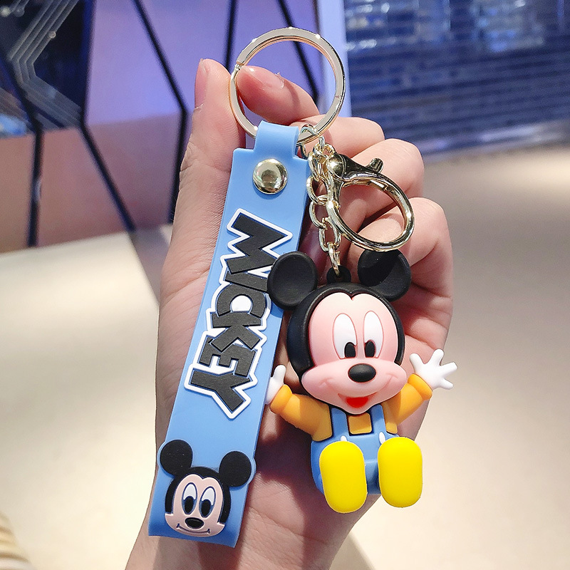 Sitting Mickey Minnie Cartoon Doll Key Chain Online Couple Car Key Chain Pendant Female Exquisite Small Ornaments