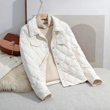 小香风羽绒服女短款大领秋冬新款韩版宽松型小个子白外套