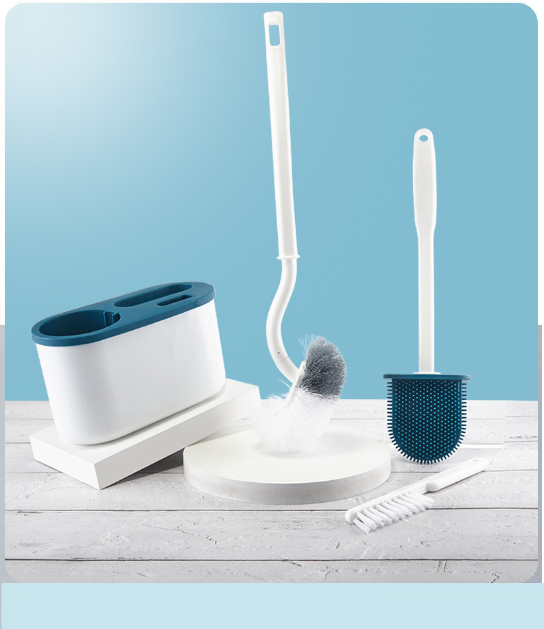 Creative Toilet Brush Set Dead-Zone Free Toilet Brush Japanese S-Type Toilet Brush T-Type Cleaning Brush Toilet Toilet Brush